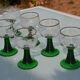 6 verres gravés Roemer sur pied torsadé