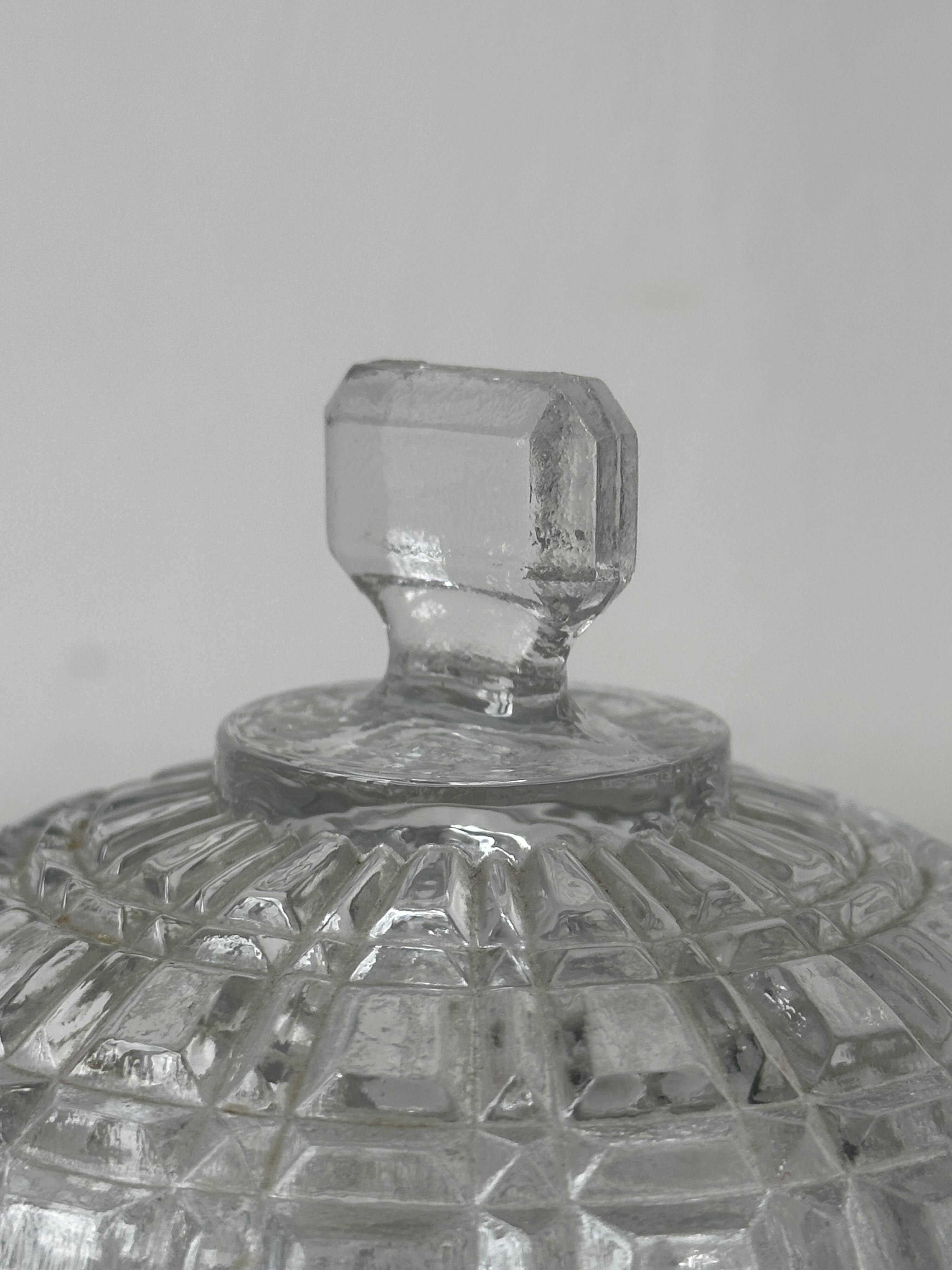 Sucrier en verre épais