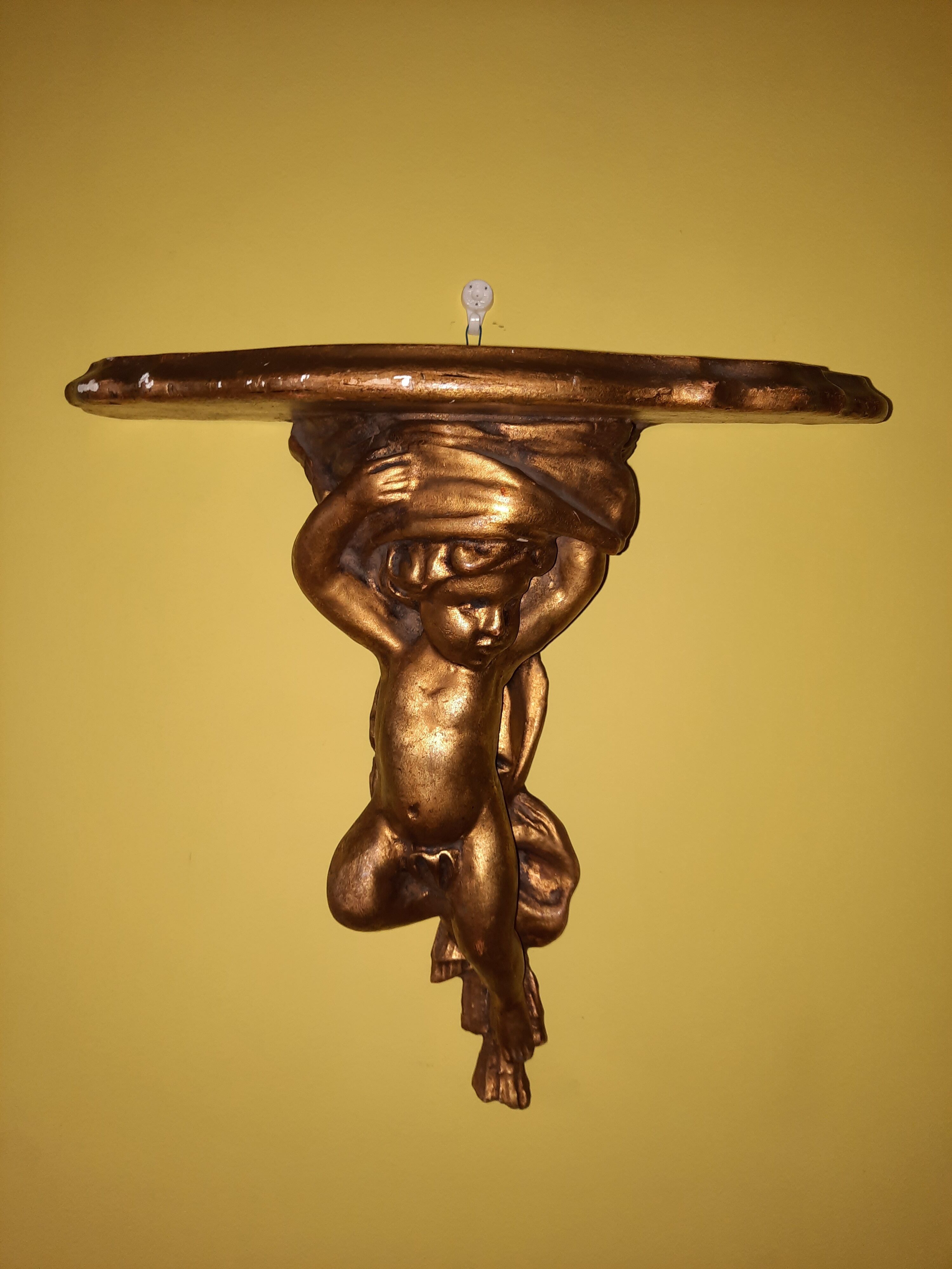 Gilded wood applique console