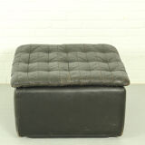 De Sede DS-11 modular lounge set – black leather, 1970s Swiss design