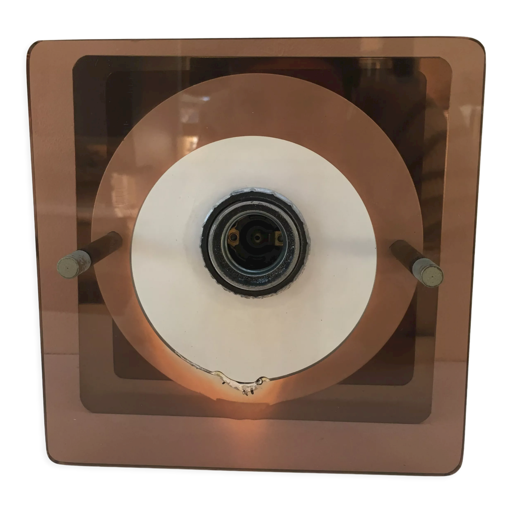 Wall lamp in smoked plexi 70s