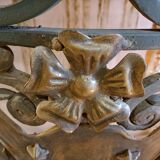 Metal and marble console