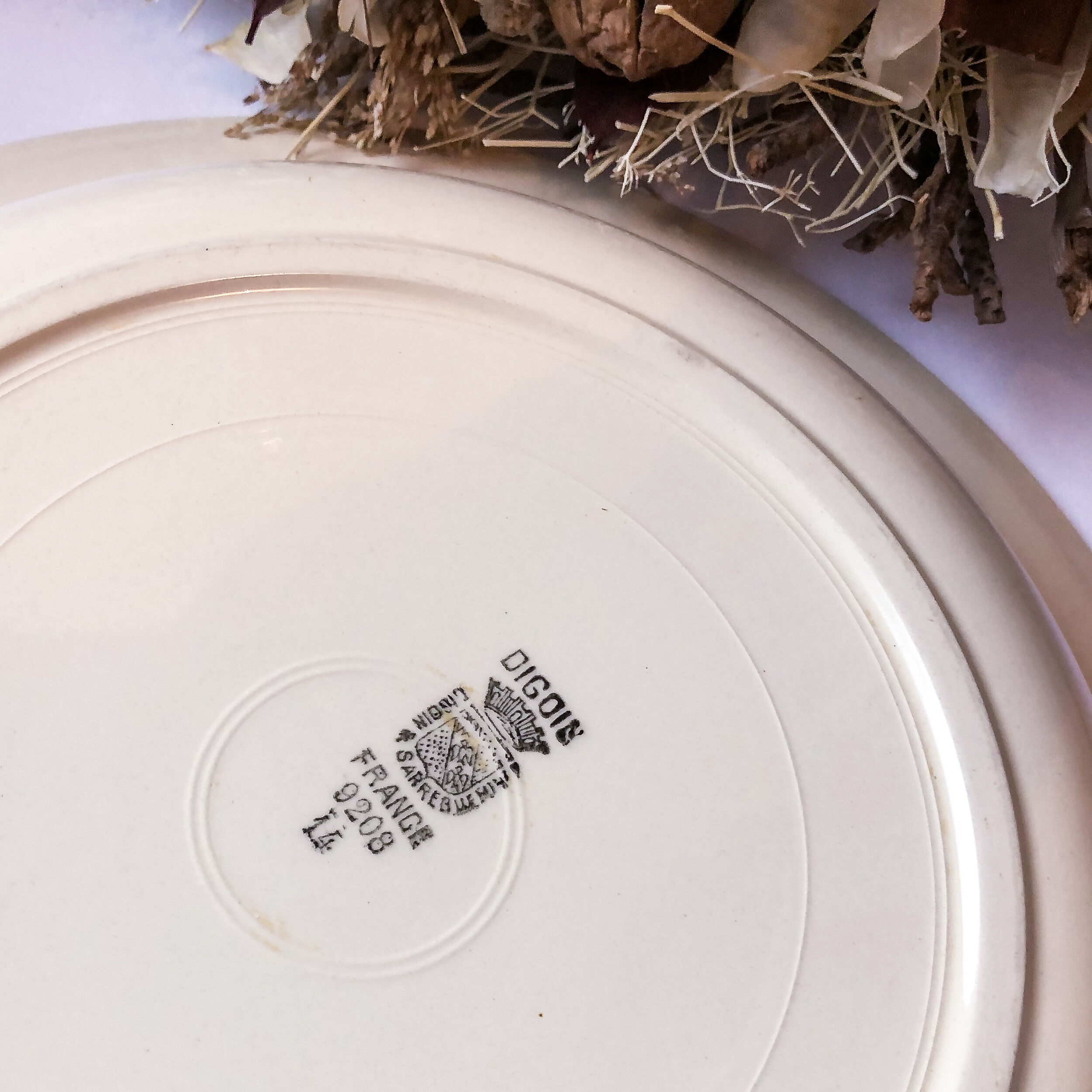 Large hollow dish Digoin Sarreguemine