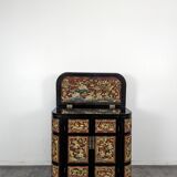 Lacquered Chinese bar cabinet