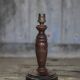 Wood lamp, wooden and vintage copper lamp base, table lamp.