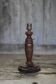 Wood lamp, wooden and vintage copper lamp base, table lamp.