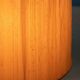 Vintage Swedish wooden floor lamp with pleated shade from the 1960s.