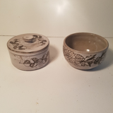 Ceramic bowl and sugar bowl La Tournerie Bons Haute-Savoie
