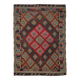 5x7 Pink & Blue Handmade Kilim Rug, 167x226Cm