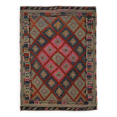 5x7 Pink & Blue Handmade Kilim Rug, 167x226Cm