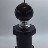 Lamp in ceramic and chrome, 80s