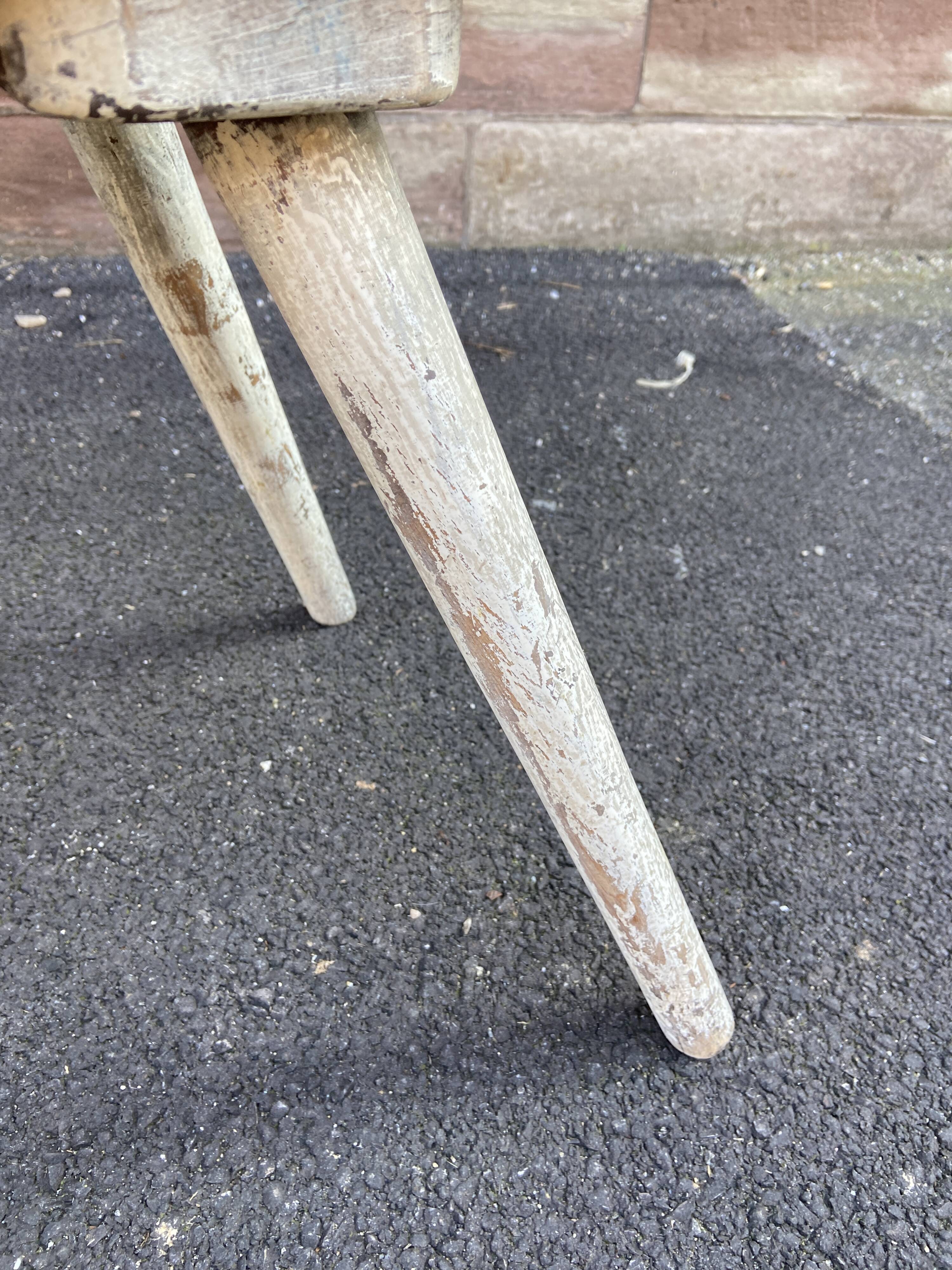 Very old rustic farmhouse stool