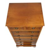 Vintage Chest of Drawers Burton Reproductions Burl Wood Veneer 116cm