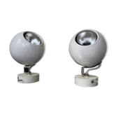Pair of 1960s eyeball wall lights