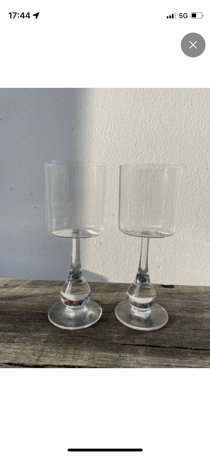 Pair of crystal goblets from Baccarat.