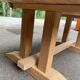 Grande table de monastère brutaliste en chêne massif 210x100cm 70s