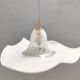 Postmodern White Murano Glass Pendant Marked La Murrina, Italy 1980s