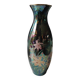 Iridescent japanese vase with floral patterns. stamped japan. high 27.5 cm