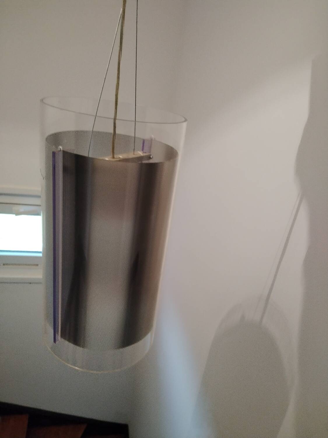 Designer plexiglass pendant light