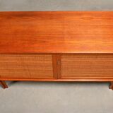 Alf Svensson Norrland Sideboard in Teak and Rattan for Bjästa Möbelfabrik