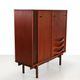 Italian modernist design highboard in teak and rosewood, 1960