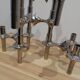 Set of modular Nagel candlesticks from the 1970s + 7 vintage candles