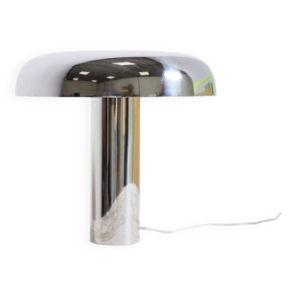 Chrome mushroom lamp