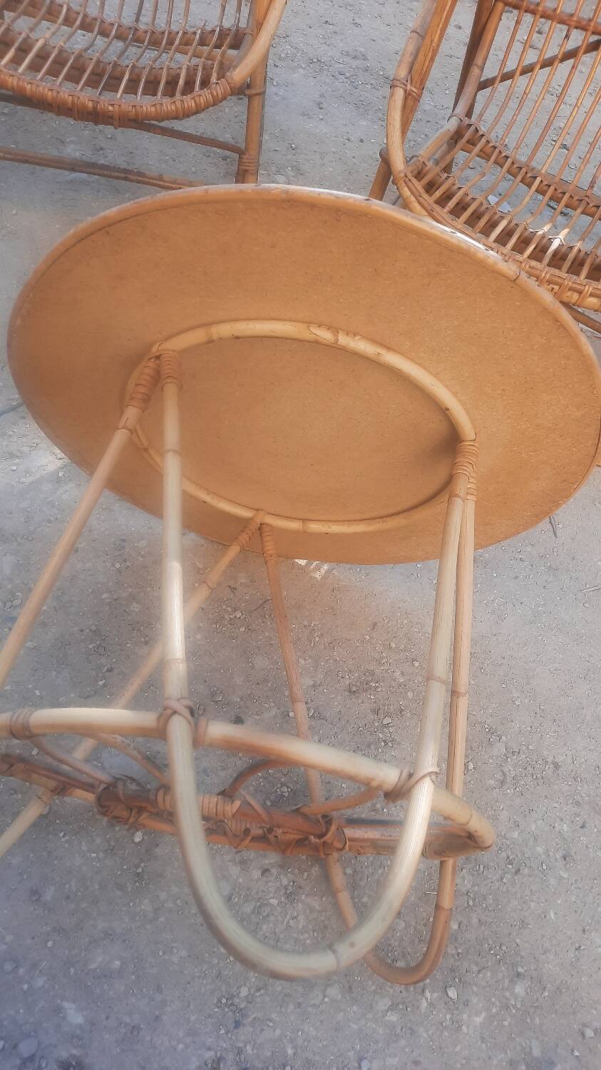 Rattan and bamboo garden furniture