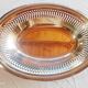basket, silver-plated metal, moulded and chiseled with a gadrooned frieze