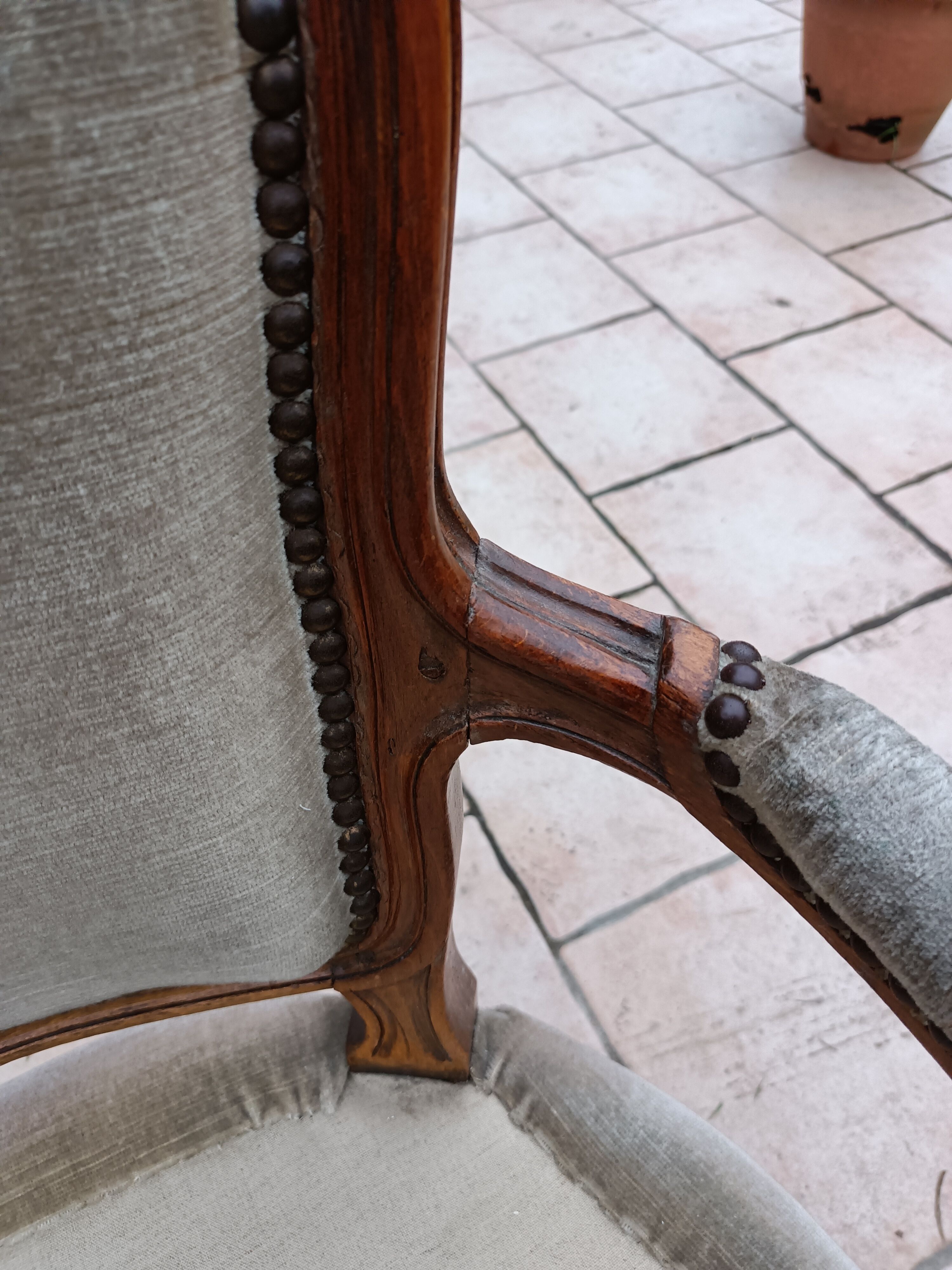 Pair of antique armchairs style Louis XV late XIXth