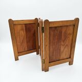 Old oak three-panel fire screen