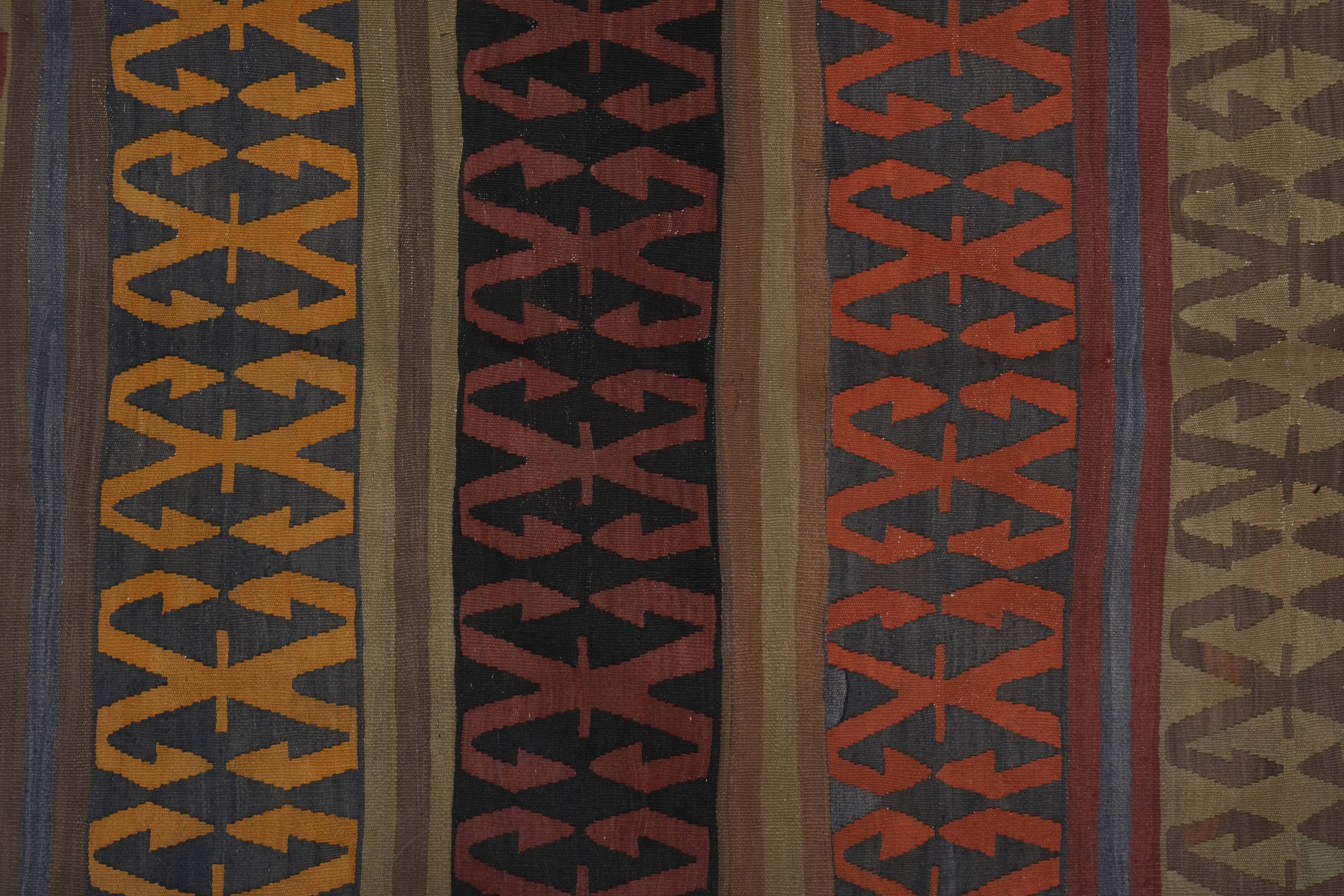 Early 20th Century Wide Konya Kilim Runner for Foyer 4'11'' x 10'1''