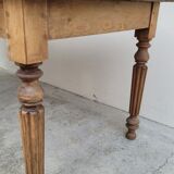 Rustic farmhouse table in solid oak Louis Philippe style -1m84