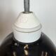 Industrial Factory Wall Lamp with Black Enamel Shade, 1960s