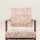 Modern vintage ecru ethnic armchair 1970