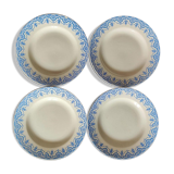 Set of 4 plates Terre de Fer Boch Frères La Louvier
