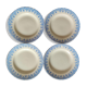 Set of 4 plates Terre de Fer Boch Frères La Louvier