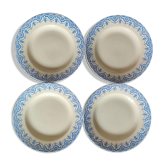 Set of 4 plates Terre de Fer Boch Frères La Louvier