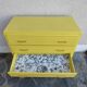 Vintage Scandinavian yellow chest of drawers