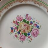 6 assiettes plates Céranord Roseraie Verte
