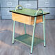 Boarding school bedside table year 50, water green