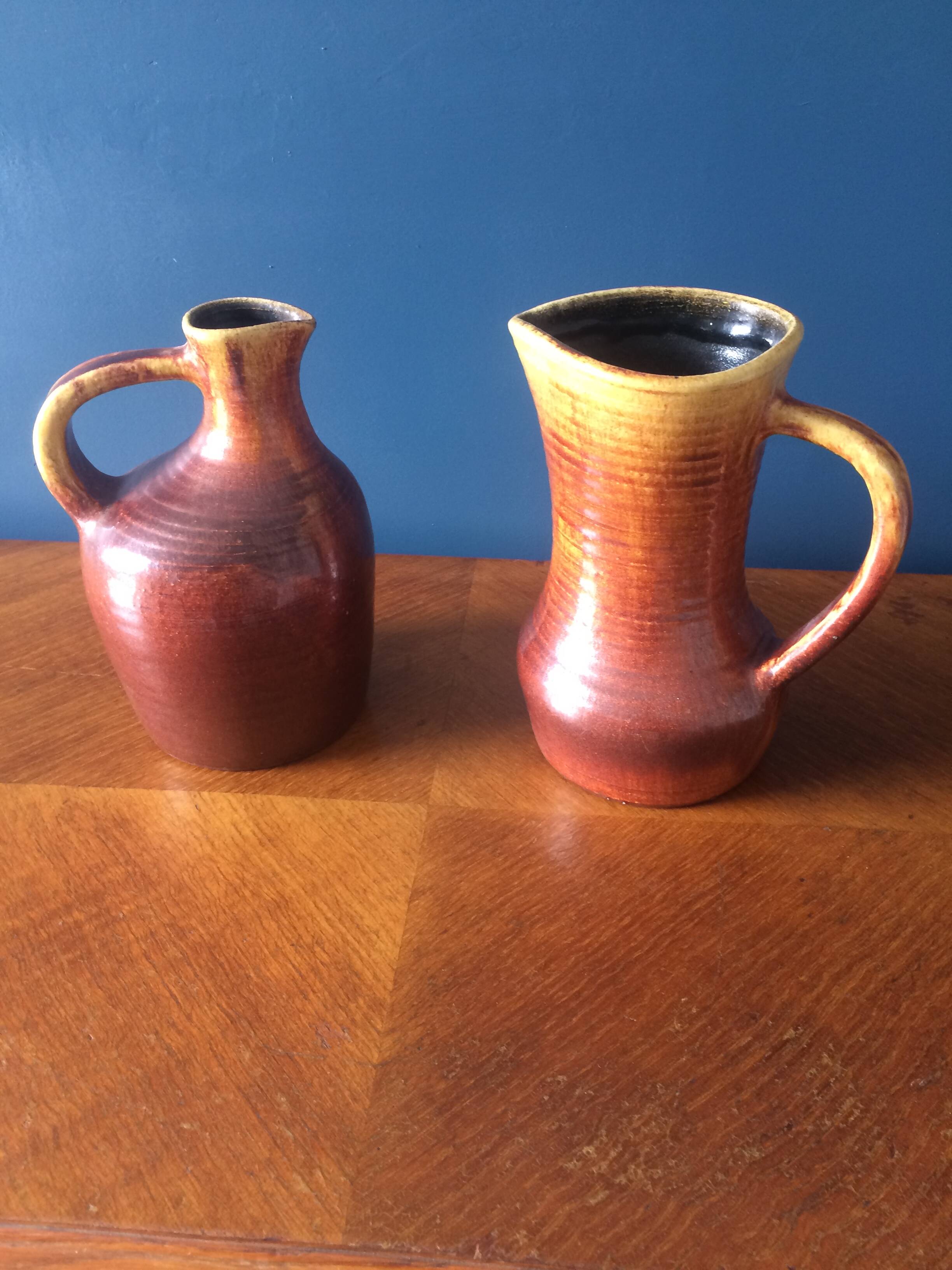 Set of 2 Accolay pitchers from the 1960s