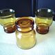 3 Verres gobelet ambré Vintage