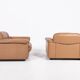De Sede DS 101 brown leather lounge chairs, 1970's