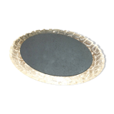 Vintage illuminated mirror with frosted plexiglass frame 1970s