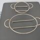 2 glass dishes with silvered steel frames from the 1960s, very good quality.