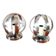 Appliques sphères en inox poli, 1970, set de 2