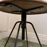 Industrial chair in wood and steel