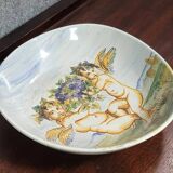 Early 20th century Italian ceramic: empty pocket with cherubs