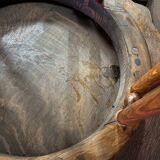 Vienna Secession coffee table in oak and brass, Czechoslovakia, 1920s.